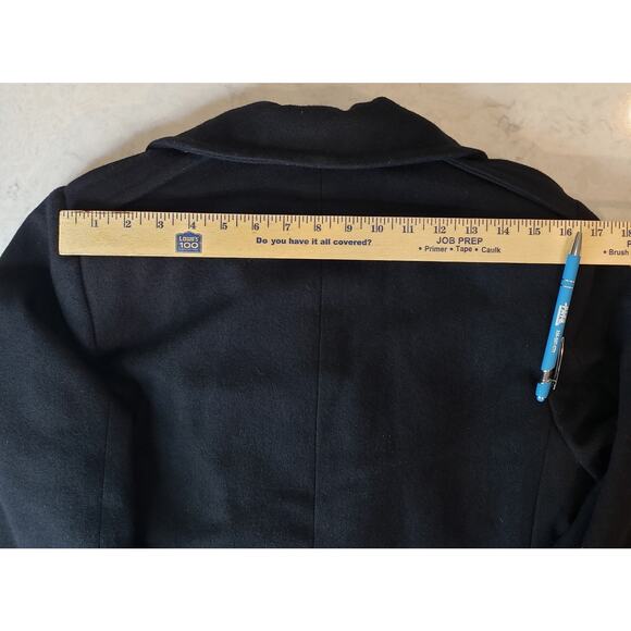 DSCP Quarterback Collection Women's 10R Wool Peacoat Black Overcoat US Navy~ GUC - Picture 13 of 16